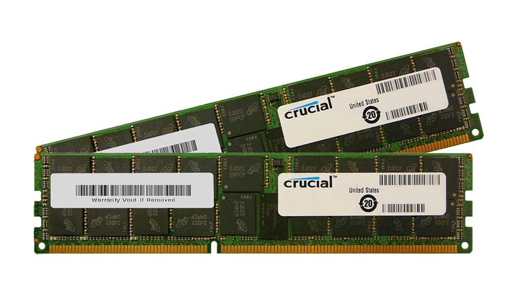CT2K16G3ERSLQ81067 Crucial 32GB Kit (2 X 16GB) PC3-8500 DDR3-1066MHz Registered ECC CL7 240-Pin DIMM 1.35V Low Voltage Quad Rank Memory