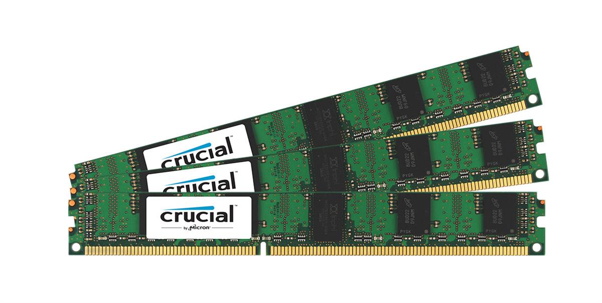 CT2705613 Crucial 6GB Kit (3 X 2GB) PC3-10600 DDR3-1333MHz ECC Registered CL9 240-Pin DIMM 1.35V Low Voltage Very Low Profile (VLP) Single Rank Memory for Dell PowerEdge C6145 Blade