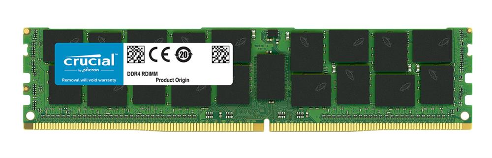 CT7155649 Crucial 32GB PC4-17000 DDR4-2133MHz Registered ECC CL15 288-Pin DIMM 1.2V Dual Rank Memory Module for Tyan B7079F77CV10HR-2T-X System