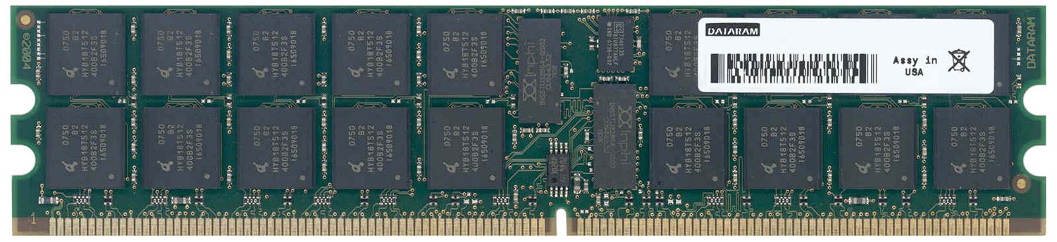 DRSX4600M2S/4GB Dataram 4GB Kit (2 X 2GB) PC2-5300 DDR2-667MHz ECC Registered CL5 240-Pin DIMM Single Rank Memory