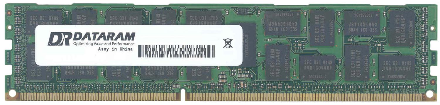 GRIX1066RQ/8GB Dataram 8GB PC3-8500 DDR3-1066MHz ECC Registered CL7 240-Pin DIMM 1.35V Low Voltage Quad Rank Memory Module
