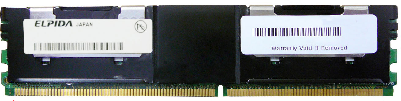 EBE81FF4ABHT-6E-E Elpida 8GB PC2-5300 DDR2-667MHz ECC Fully Buffered CL5 240-Pin DIMM Dual Rank Memory Module