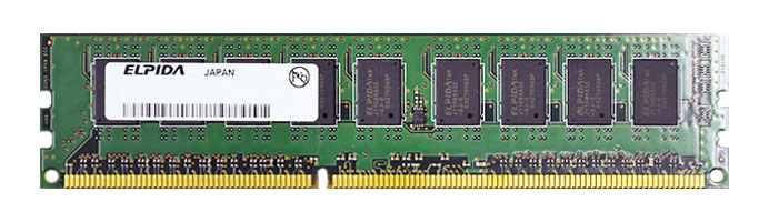 EBJ10EE8BAW0-8A-E Elpida 1GB PC3-6400 DDR3-800MHz ECC Unbuffered CL5 240-Pin DIMM Single Rank Memory Module
