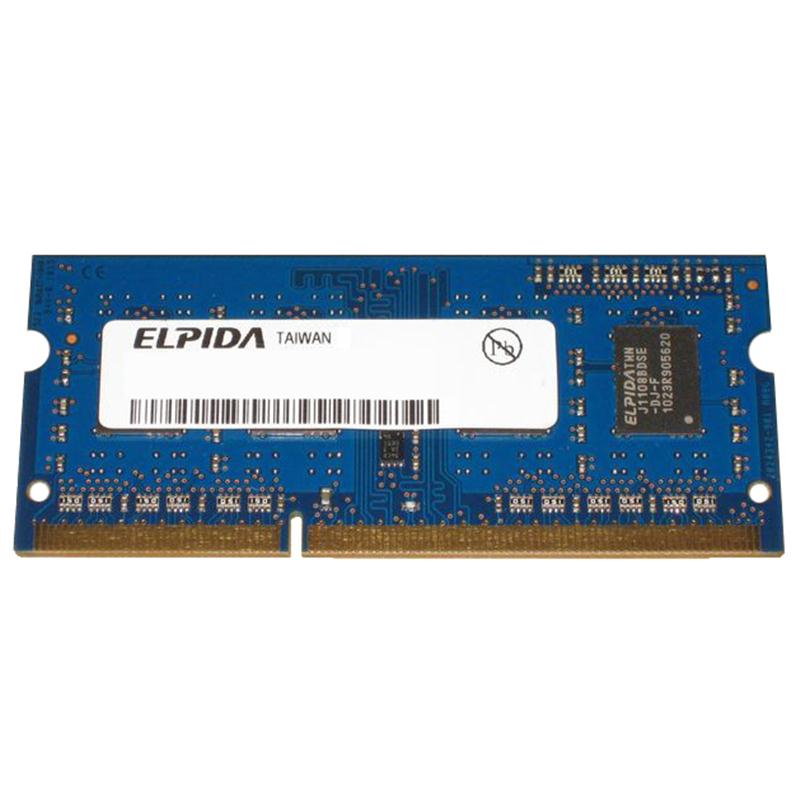 EBJ21UE8BBS0-AE-F Elpida 2GB PC3-8500 DDR3-1066MHz non-ECC Unbuffered CL7 204-Pin SoDimm Dual Rank Memory Module