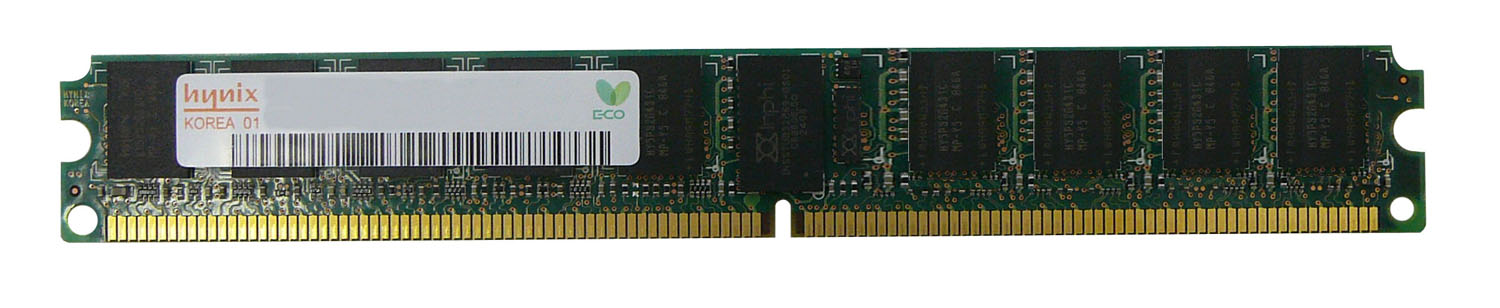 HYMP512P72BP4L-Y5-AB-A Hynix 1GB PC2-5300 DDR2-667MHz ECC Registered CL5 240-Pin DIMM Very Low Profile (VLP) Single Rank Memory Module