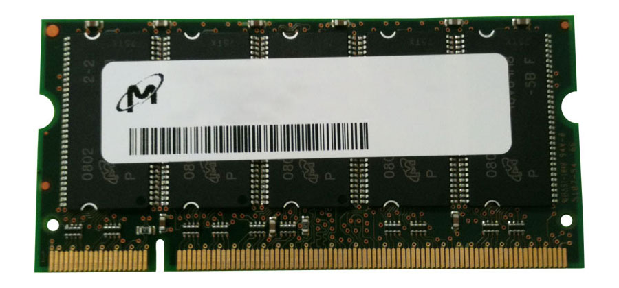 MT9VDDT1672PHG-265 Micron 128MB PC2100 DDR-266MHz ECC Unbuffered CL2.5 200-Pin SoDimm Single Rank Memory Module
