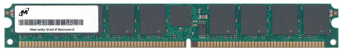 MT9VDVF6472G-40BFZES Micron 512MB PC3200 DDR-400MHz Registered ECC 184-Pin DIMM 2.5V Very Low Profile (VLP) Memory Module