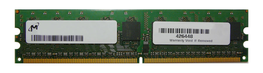 MT9HTF12872AY-80EE1 Micron 1GB PC2-6400 DDR2-800MHz ECC Unbuffered CL5 240-Pin DIMM Single Rank Memory Module