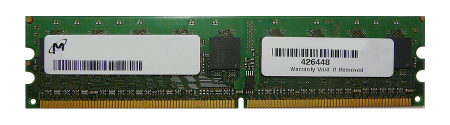 MT9HTF12872AY-80EGZES Micron 1GB PC2-6400 DDR2-800MHz ECC Unbuffered CL5 240-Pin DIMM Single Rank Memory Module