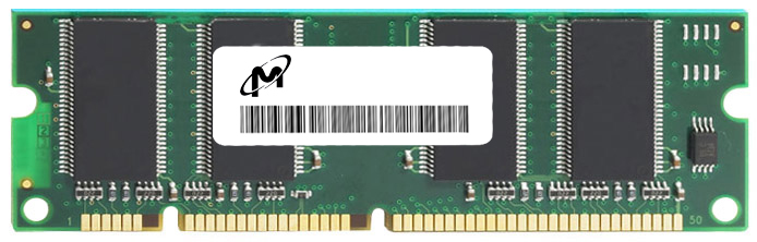 MT8LSDT1632UY-75 Micron 128MB PC133 133MHz non-ECC Unbuffered 100-Pin DIMM Memory Module