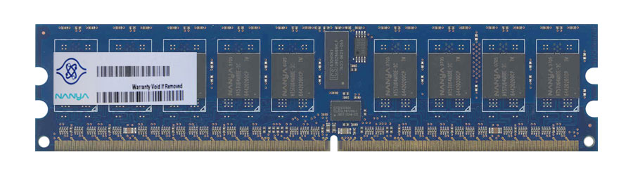 NT1GT72U4PB0BV-25D Nanya 1GB PC2-6400 DDR2-800MHz ECC Registered CL6 240-Pin DIMM Single Rank Memory Module