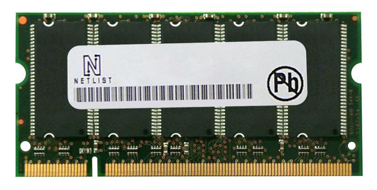 NL81G7LD64092-D21J NetList 1GB PC2100 DDR-266MHz ECC Unbuffered CL2.5 184-Pin DIMM Memory Module
