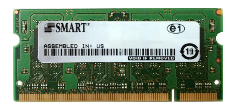 374726-001-A Smart Modular 1GB PC2-5300 DDR2-667MHz non-ECC Unbuffered CL5 200-Pin SoDimm Dual Rank Memory Module