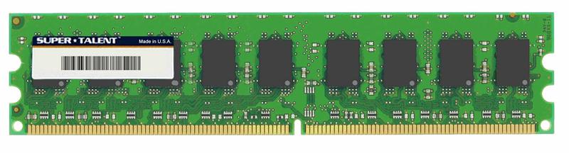 T667EA1G/M Super Talent 1GB PC2-5300 DDR2-667MHz ECC Unbuffered CL5 240-Pin DIMM Dual Rank Memory Module