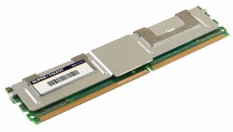 T800FB4GH Super Talent 4GB PC2-6400 DDR2-800MHz ECC Fully Buffered CL6 240-Pin DIMM Dual Rank Memory Module