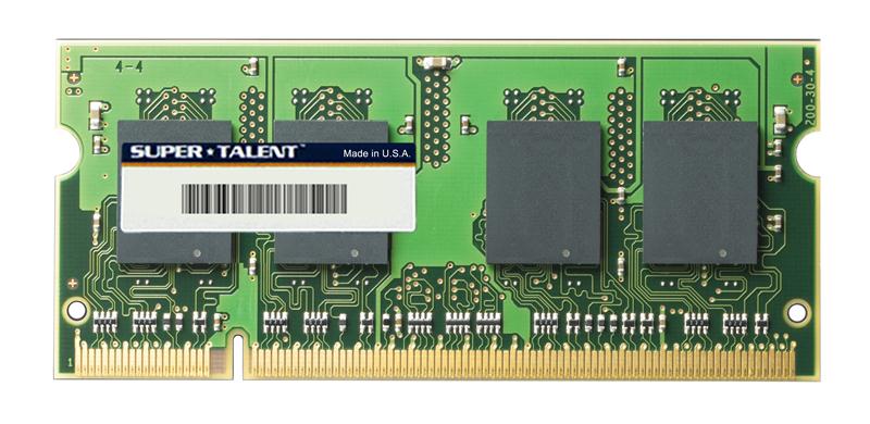 T400SA1G/V Super Talent 1GB PC2-4200 DDR2-533MHz non-ECC Unbuffered CL4 200-Pin SoDimm Single Rank Memory Module