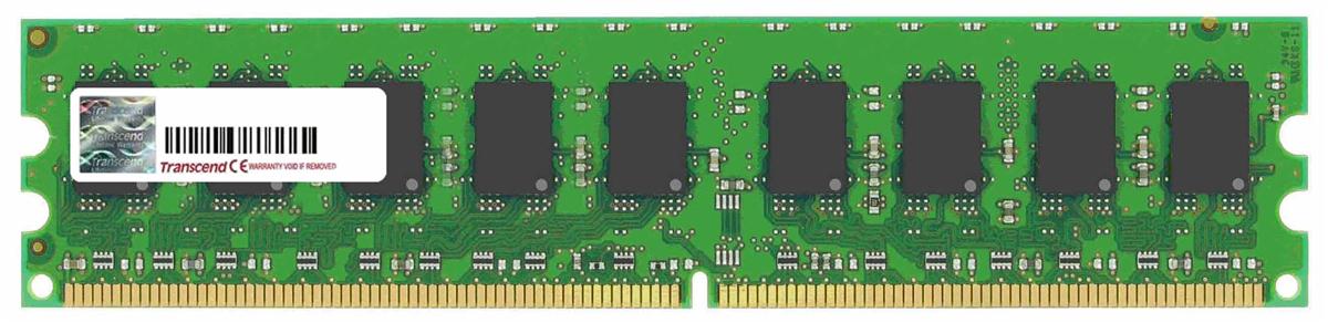 TS128MLQ72V6U Transcend 1GB PC2-5300 DDR2-667MHz ECC Unbuffered CL5 240-Pin DIMM Single Rank Memory Module