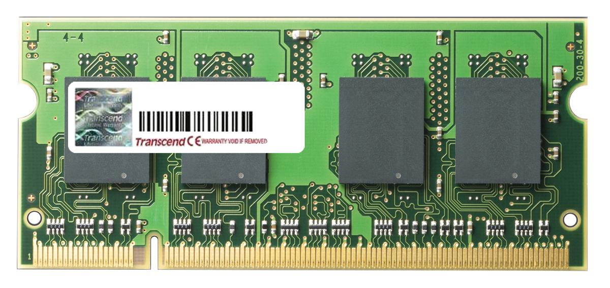 TS128MSQ64V8J Transcend 1GB PC2-6400 DDR2-800MHz non-ECC Unbuffered CL5 200-Pin SoDimm Dual Rank Memory Module