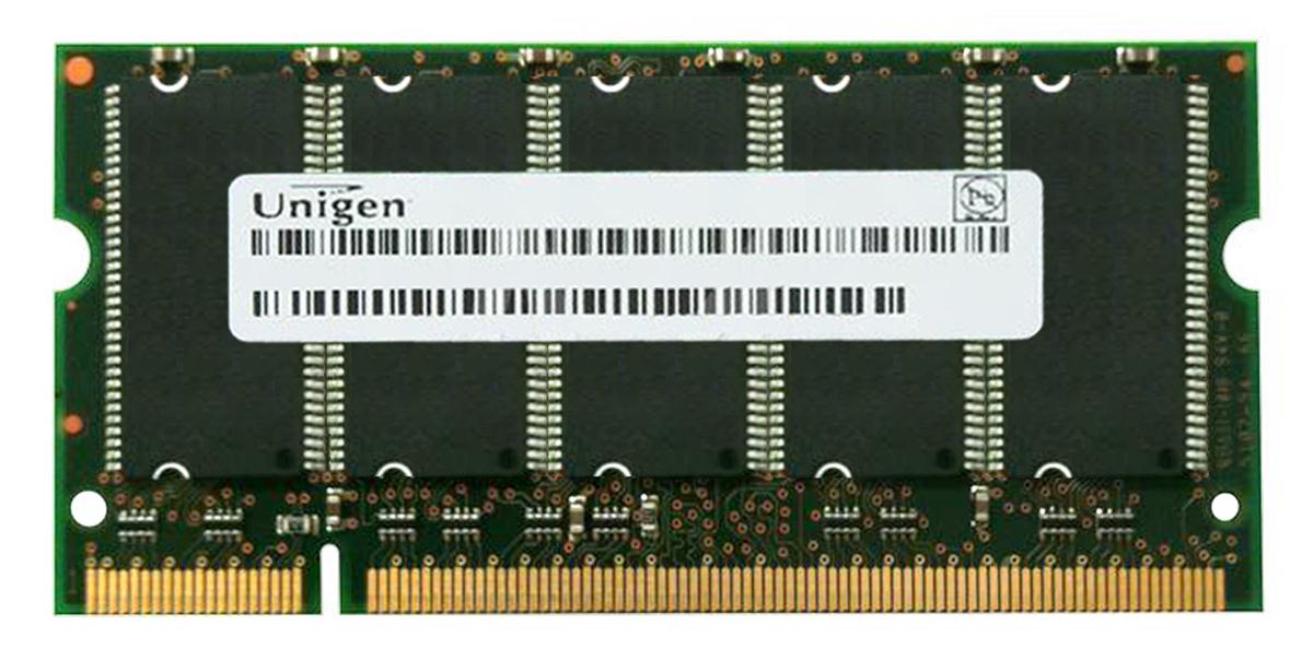 UG0128D75Q8MU-EH Unigen 1GB PC2100 DDR-266MHz ECC Unbuffered CL2.5 184-Pin DIMM Memory Module