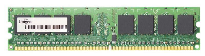 UG12T6400M8DU-4AD Unigen 1GB PC2-3200 DDR2-400MHz non-ECC Unbuffered CL3 240-Pin DIMM Memory Module (128M x 8)