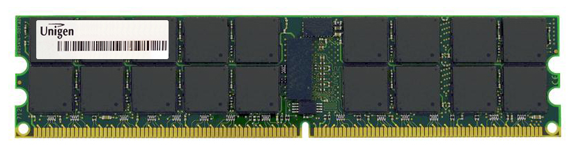 UG12T7220M8DR-8AR Unigen 1GB PC2-6400 DDR2-800MHz ECC Registered CL6 240-Pin DIMM Memory Module