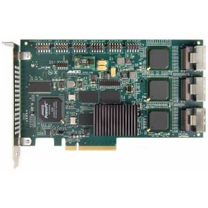 9650SE-24M8 3Ware 512MB Cache 24-Port Multi-lane SATA 3Gbps PCI Express x8 Full Height RAID 0/1/5/6/10/50 Single Disk JBOD Controller Card