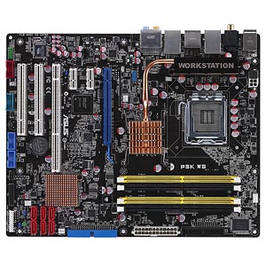 P5KWS ASUS Intel P35 Chipset Core 2 Extreme/ Core 2 Duo/ Pentium D/ Pentium 4/ Celeron Processors Support Socket LGA775 ATX Workstation Motherboard (Refurbished)