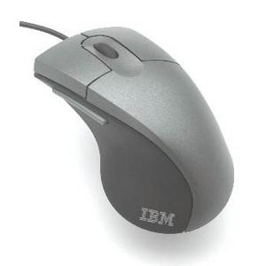 19K2004 IBM 4 Button Ergo Black And Silver Scroll Mouse (Refurbished)