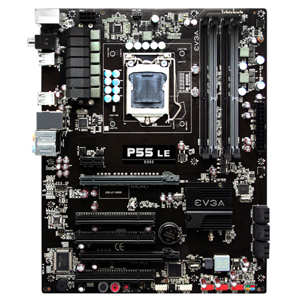 123-LF-E653-KR EVGA Socket LGA 1156 Intel P55 Express Chipset Core i7 / i5 processors Support DDR3 4x DIMM 6x SATA 3.0Gb/s ATX Motherboard (Refurbished)
