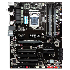 123-LF-E653-KR EVGA Socket LGA 1156 Intel P55 Express Chipset Core i7 / i5 processors Support DDR3 4x DIMM 6x SATA 3.0Gb/s ATX Motherboard (Refurbished)

