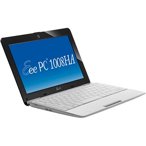 1008HA-MU17-WT Asus Eee PC 10.1" (Color Shine) Netbook - Intel Atom N280 1.66 GHz - Pearl White (Refurbished)