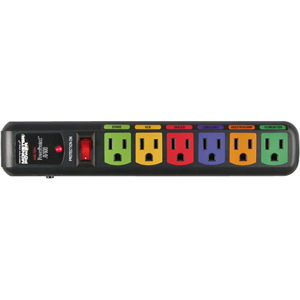 109300-00 Monster Cable PowerProtect MP AV 600 6-Outlets Surge Suppressor Receptacles: 6