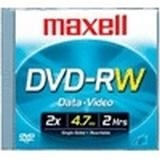 635114 Maxell DVD Rewritable Media DVD-RW 4.70GB 1 Pack 120mm2 Hour Maximum Recording Time