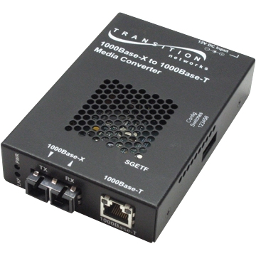 SGETF1024-110-UK Transition 1000Base-T to 1000Base-SX 1300nm Multi-modeSC 2km Media Converter