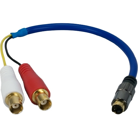 CSV2BNCF QVS 12 inch S-Video Male to Dual-BNC Female Y/C Break-Out Adapter