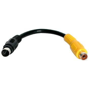 CSV1RCA QVS 6in S-video Mini4 Male To Composite Female Adaptor Cable