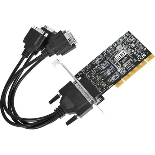 ID-P40311-S1 SIIG DP 4-Port RS422/485 PCI Adapter Card PCI 4 x DB-9 Male RS-232 Serial Plug-in Card