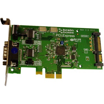 PX-803 Brainboxes LP PCIe 1xRS232 POS 1A SATA 1 x 9-pin DB-9 Male RS-232 Serial PCI Express x1 (Refurbished)