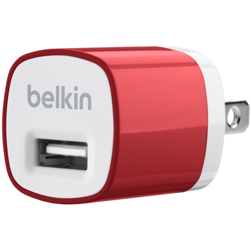 F8J017TTRED Belkin 5w 1amp Mixit USB Home Charger Red (Refurbished)