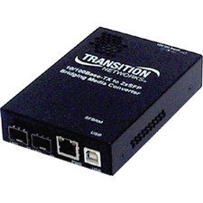 SFBRM1040-140-NA Transition Networks 10/100btx To 2 Sfp 100base-X Ports Sa Media Converter