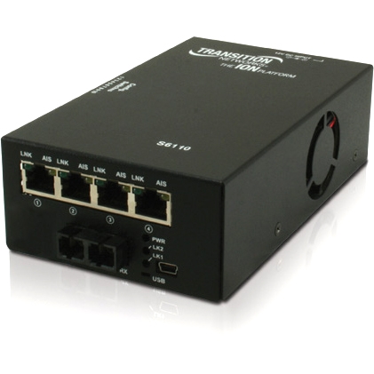 S6110-1029-A2-NA Transition Networks 4x T1/E1 Ion Without Enet 1550tx/1310rx 20km Media Converter