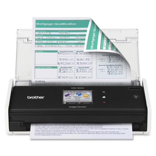 ADS-1500W Brother Compact Color Desktop Scanner With Duplex Web Connec (Refurbished)