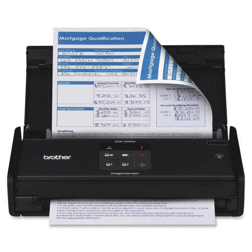 ADS-1000W Brother Compact Color Desktop Scanner With Duplex Wireless N (Refurbished)