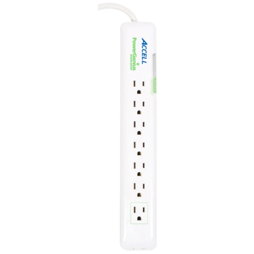 D080B-021K Accell PowerGenius 7 Outlet Surge Protector 7 x AC Power 1.80 kVA 1080 J 120 V AC Input 120 V AC Output