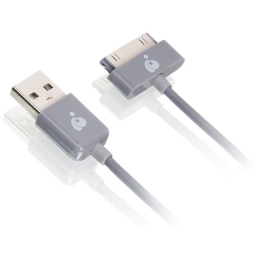 GUD02 Iogear 6.5ft (2m) USB to 30-Pin Cable USB/Proprietary for iPad, iPod, iPhone 6.56 ft 1 Pack 1 x Type A Male USB 1 x Male Proprietary Connector MFI Gray