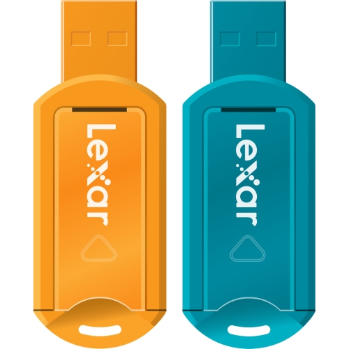 LJDV20-8GBASBNA4 Lexar JumpDrive V20 USB Multipack 8GB USB Teal, Orange, Green, Purple 4 Pack LED Light
