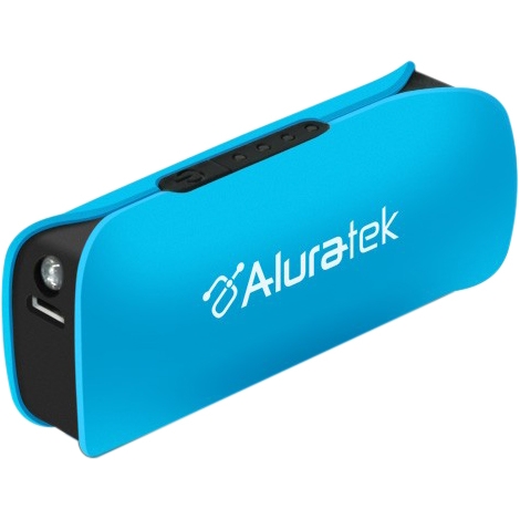 APBL01FSB Aluratek Portable Battery Charger With LED Sky Blue. Lithium Ion. (Refurbished)