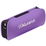 APBL01FV Aluratek Portable Battery Charger With LED Violet. Lithium Ion. (Refurbished)