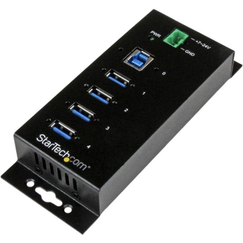 ST4300USBMS StarTech Quad Port SuperSpeed USB 3.0 Hub with Surge Protection Mountable