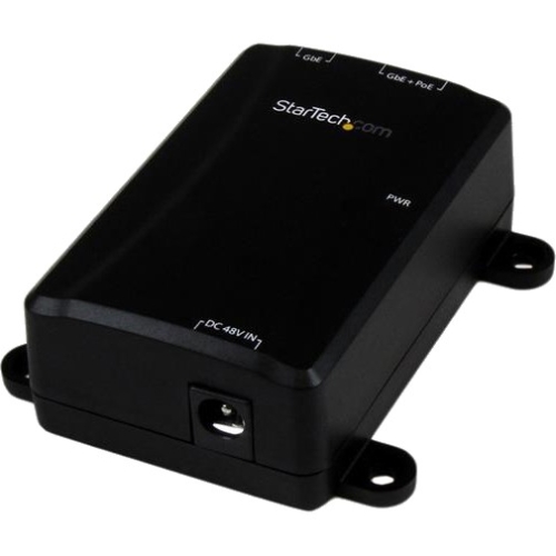 POEINJ1G StarTech Single Port Gigabit PoE+ Power over Ethernet Injector 48V 30-Watts 802.3at / 802.3af Wall-Mountable
